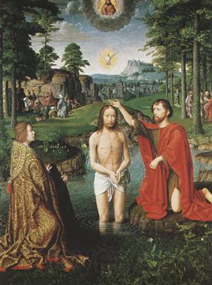 Gerard David The Baptism of Christ (mk08) Norge oil painting art